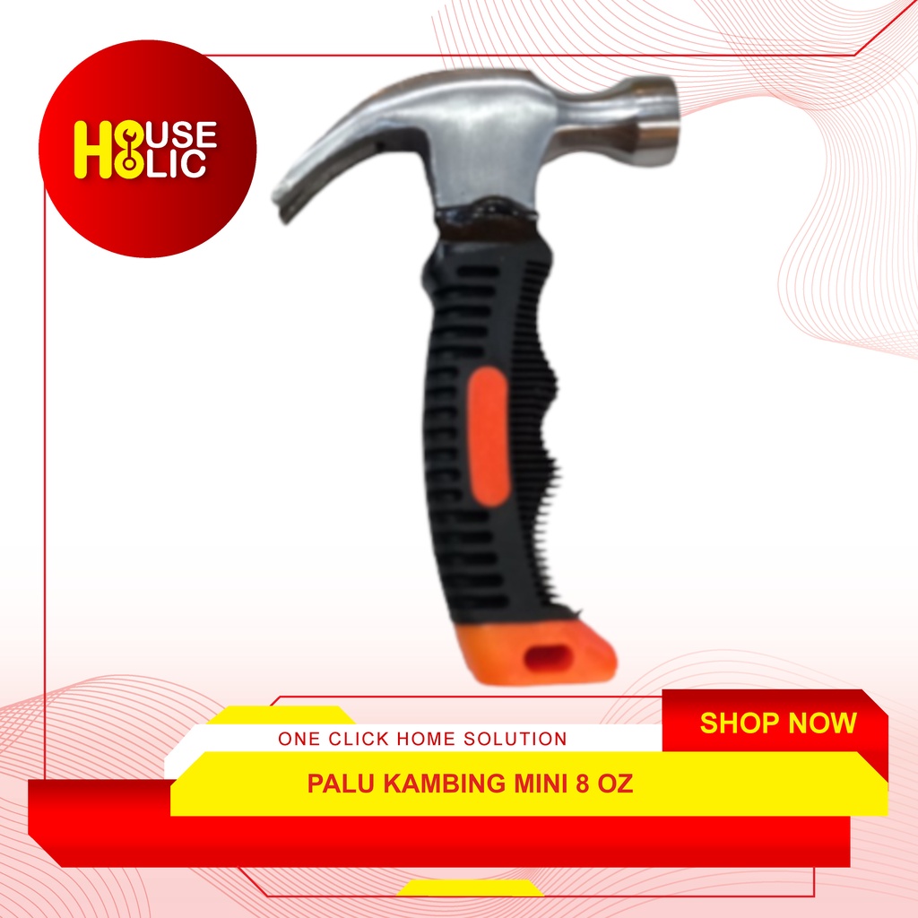 Palu Kambing Mini 8 Oz / Hamer Hammer Palu Kambing Cebol Gagang Karet