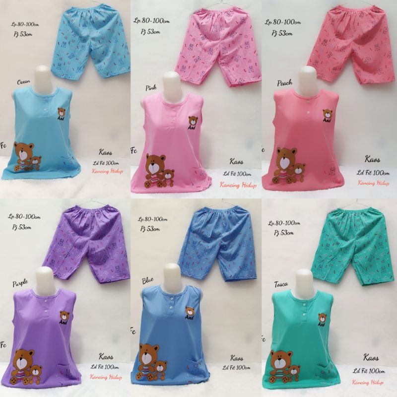 Baju tidur Yukensi babydoll motif / Set baju tidur murah / baju tidur pusatpiyama