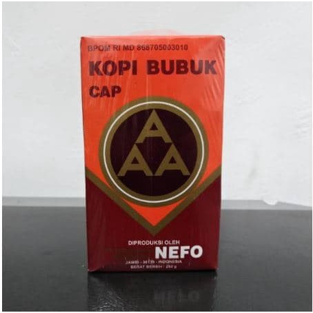 

Kopi Murni Bubuk Hitam Excelsa Nikmat Asli Cap AAA Nefo Jambi 500 Gram