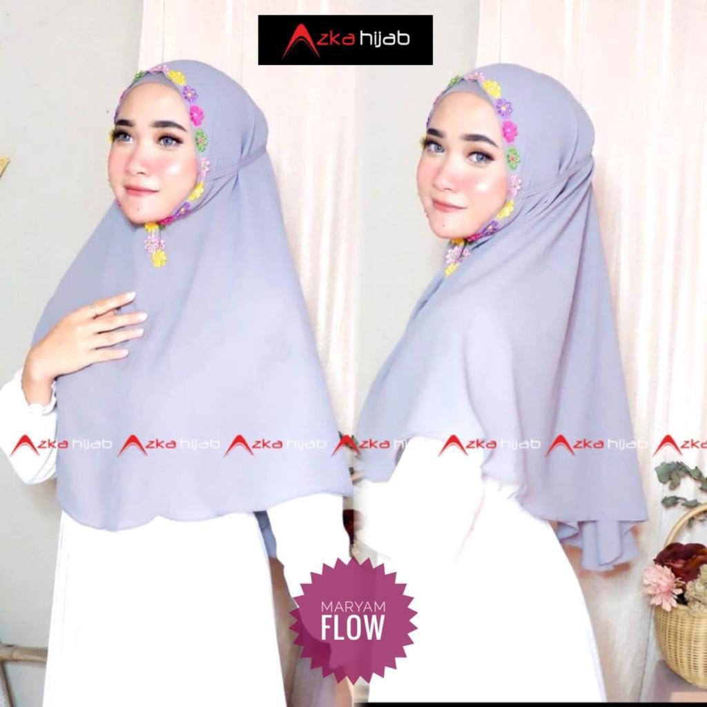 Hijab Instant Bergo Maryam Tali Flower Non PET