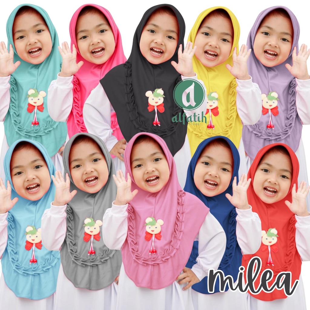 JILBAB ANAK TK - SD MILEA BONEKA / BONEKA / JILBAB ANAK USIA 4-7 TAHUN / PAKAIAN MUSLIMANAK PEREMPUAN / KERUDUNG ANAK TK / HIJAB ANAK TK-SD KHIMAR ANAK