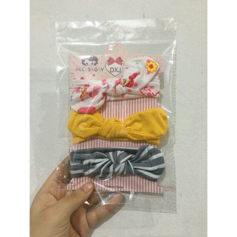 3pcs Bandana Baby|Bando Donut Bayi |Headband baby