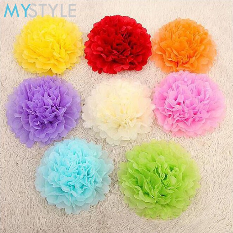 POMPOM KERTAS BUNGA 20 CM/ 25 CM / 30 CM POMPOM PESTA/POMPOM WARNA WARNI