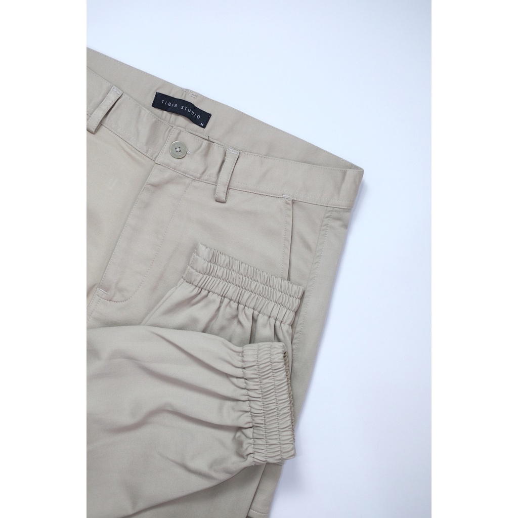 (NEW) Cream Pocket Trackpants - TIBIA STUDIO / Cargo Jogger / Celana Sirwal / Anklepants