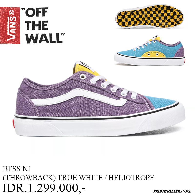 SEPATU VANS OFF THE WALL | BESS NI THROWBACK WHITE