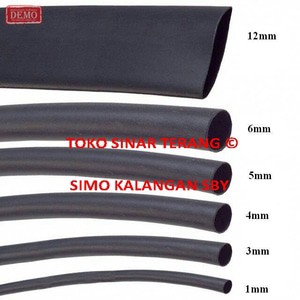 SELANG BAKAR Kabel 5 mm HITAM Selongsong Pelindung 5mm