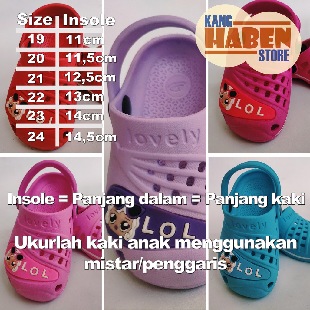 255E Sandal Baim Bayi Anak Karakter LOL - Fashion Balita Cowok Cewek Sendal Lucu Perempuan Dulux