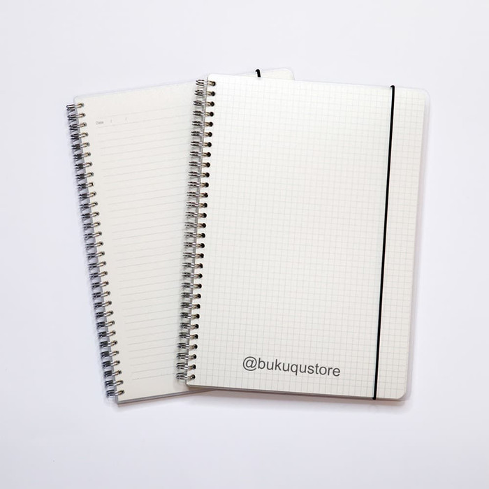 

PROMO NOTEBOOK SPIRAL DOT/GRID B5 BY BUKUQU - WHITE PAPER, POLOS