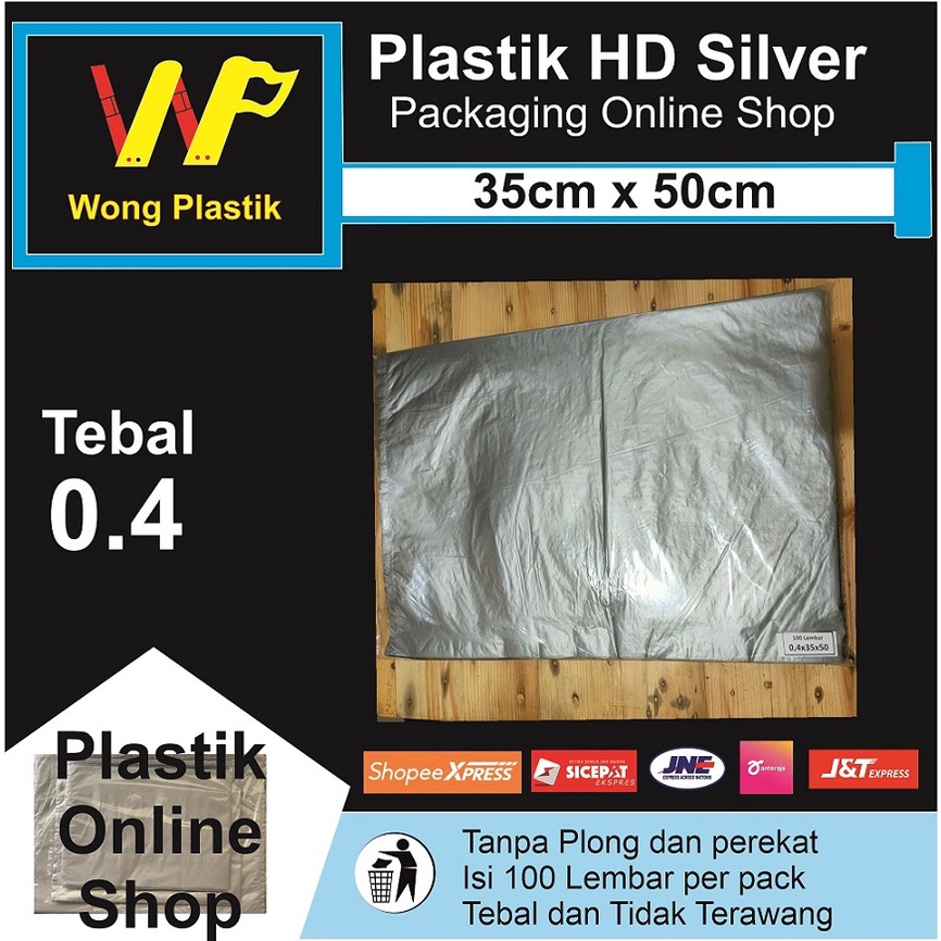 

Plastik online Shop Tebal 35x50 | HD Silver | Plastik Packaging | Bungkus Kado | Plastik Packing