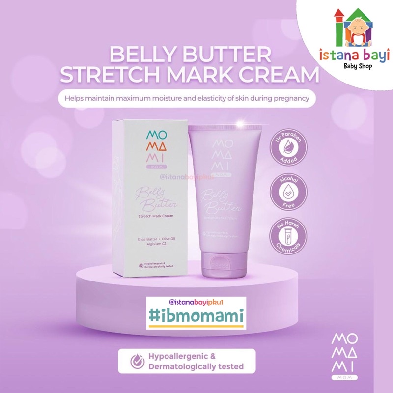 Momami Belly Butter Strecth Mark Cream 125ml - krim strecth mark Ibu hamil