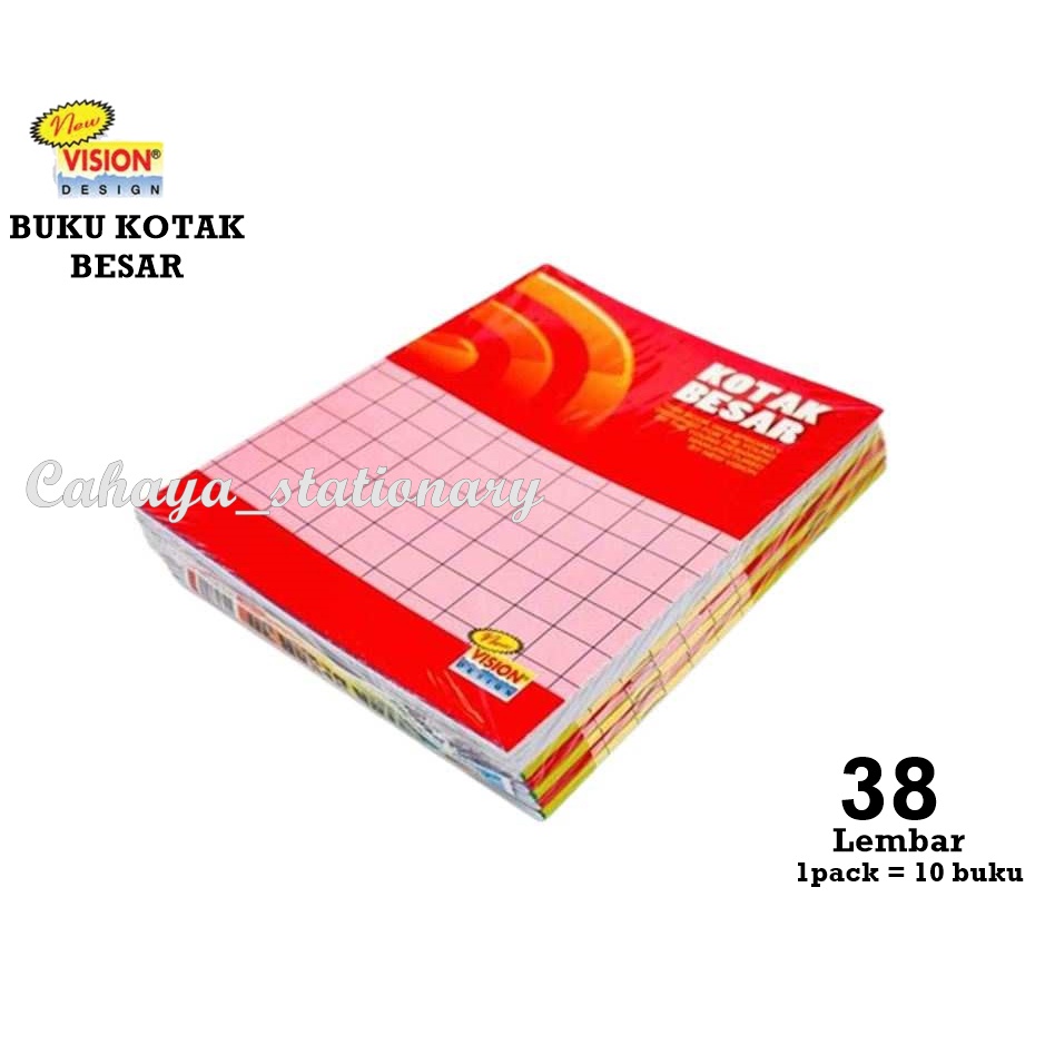 

Buku Kotak Besar Vision 38 Lembar 1pack isi 10 buku