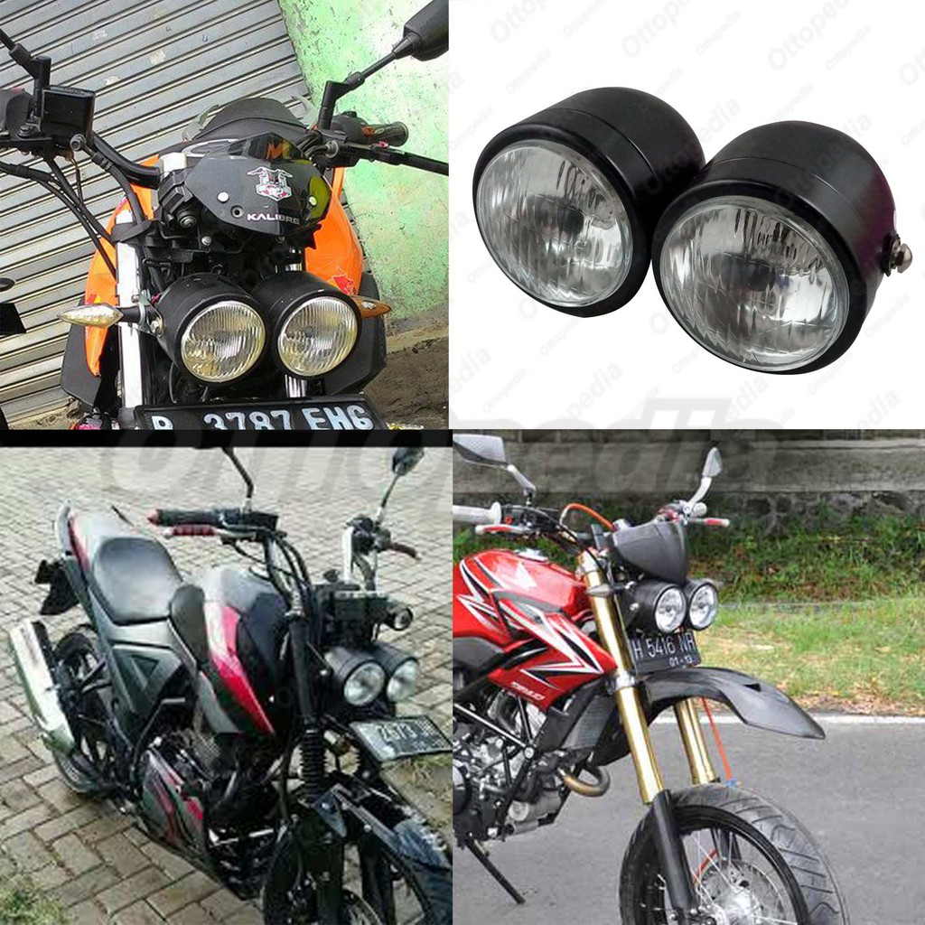 Reflektor Headlamp Head Lamp Lampu Depan Double Klx 150 S L