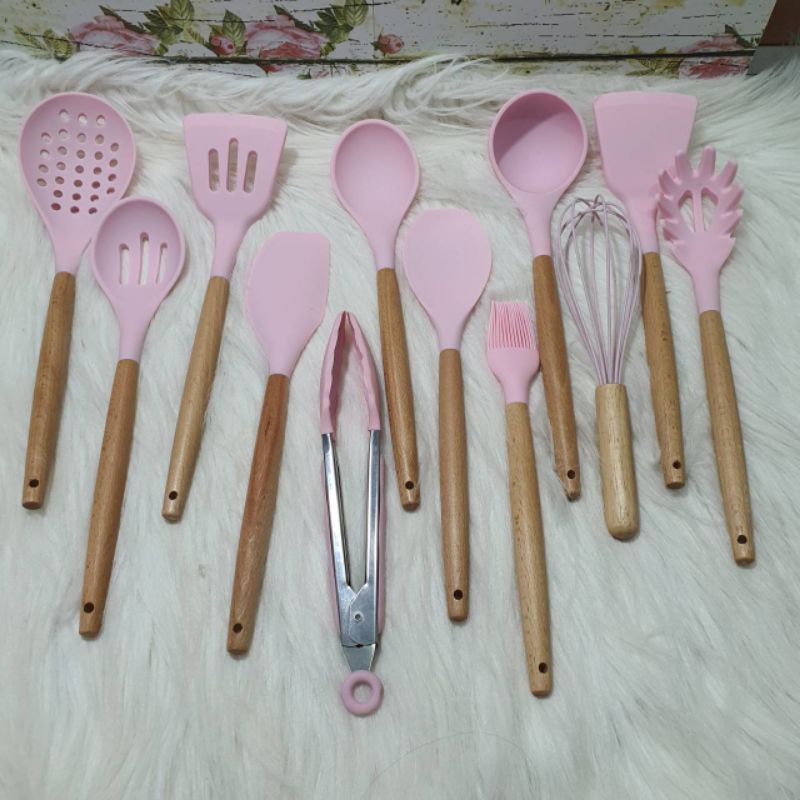 13 pc spatula set masak cooking silicon tahan panas KY ST lentur