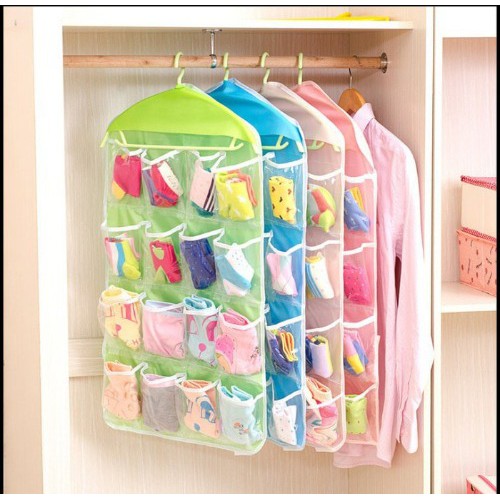 ELFYDO HL0036 Gantungan Celana Dalam 16 Sekat Pouch Hanging Organizer