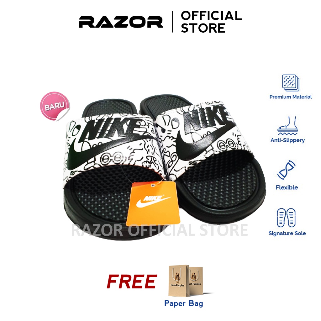 Sandal Unisex Nike Abstract Footwear - Sendal Pria Wanita Nike Original
