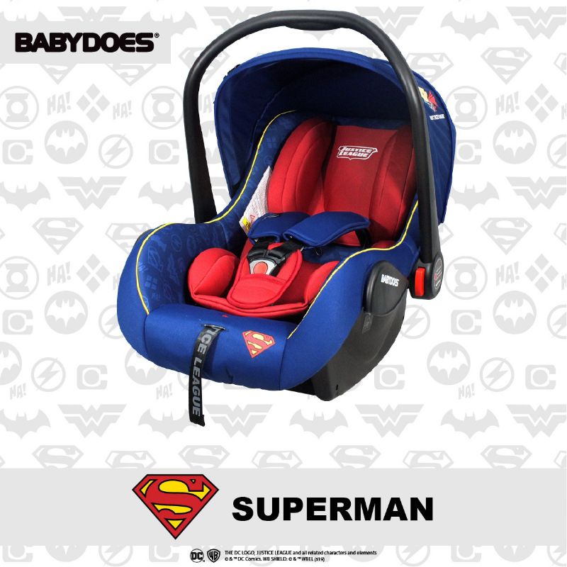 Babydoes carrier saffe 2.0 carrier superman kursi mobil bayi