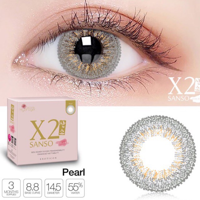 Softlens X2 Sanso Color NORMAL &amp; MINUS 0.50 - 3.00 + FREE LENSCASE - KASIMURA