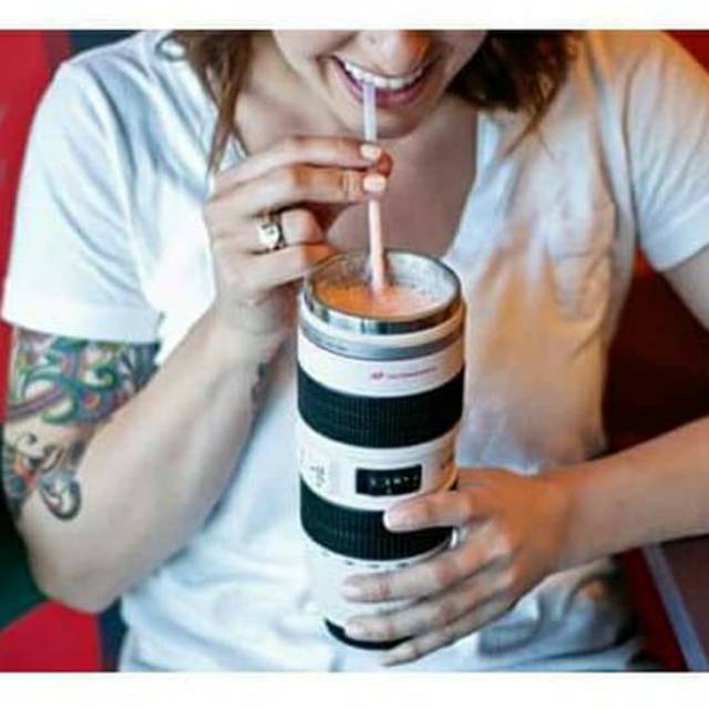 Mug lensa kamera Canon jumbo collector edition-putih