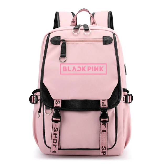 TAS RANSEL WANITA TERBARU 2020 -  BLACKPINK - TAS FASHION KOREA - TAS SEKOLAH TAS KULIAH (BLACKPINK)