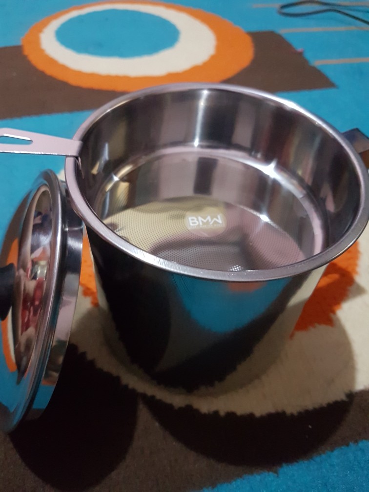 B-101 Oil Pot Stainless 12 Cm / Saringan Minyak 1.2 Liter Bq