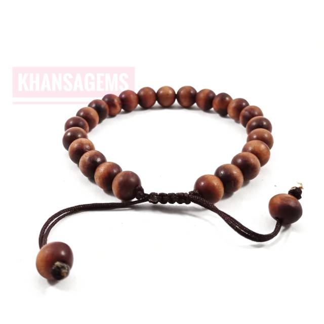 Gelang Kayu Original Nagasari Hitam Dim 8 Mm Model Tali Serut Buat Pria Dan Wanita Tampil Oke