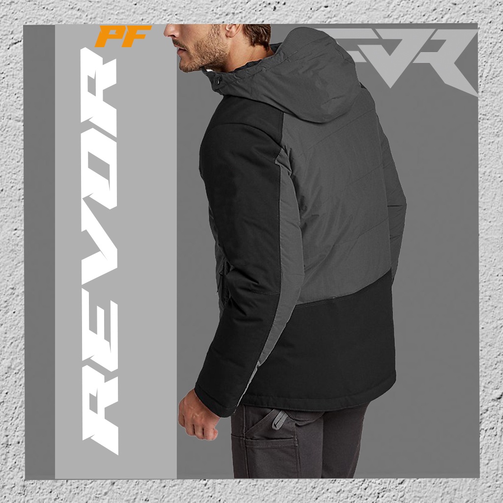 Revor PF Jaket Outdoor Tebal Anti Angin Waterproof Abu