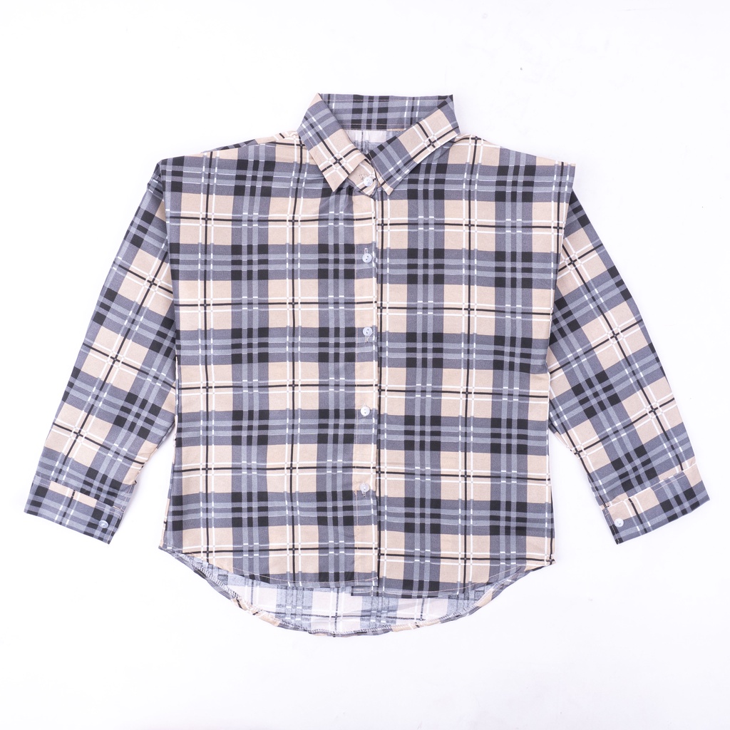 IL - KEMEJA MERYYL FLANEL SHIRT / KEMEJA WANITA OVERSIZED KOTAK FLANEL TARTAN