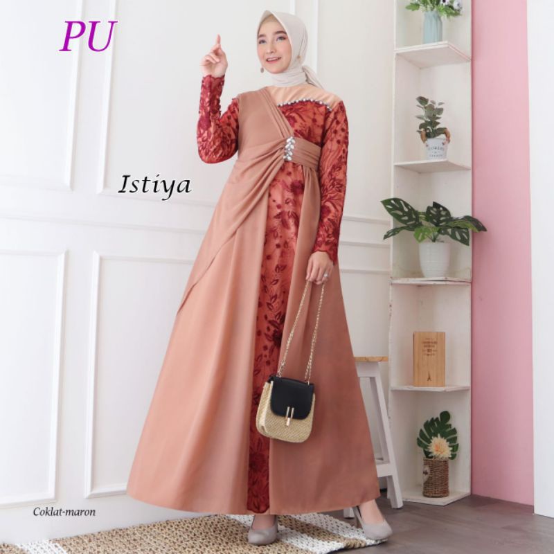 GAMIS ISTIYA GAMIS WANITA TERBARU GAMIS WANITA MURAH BAJU KONDANGAN SERAGAM BRIDESMAIDS GAUN PESTA M