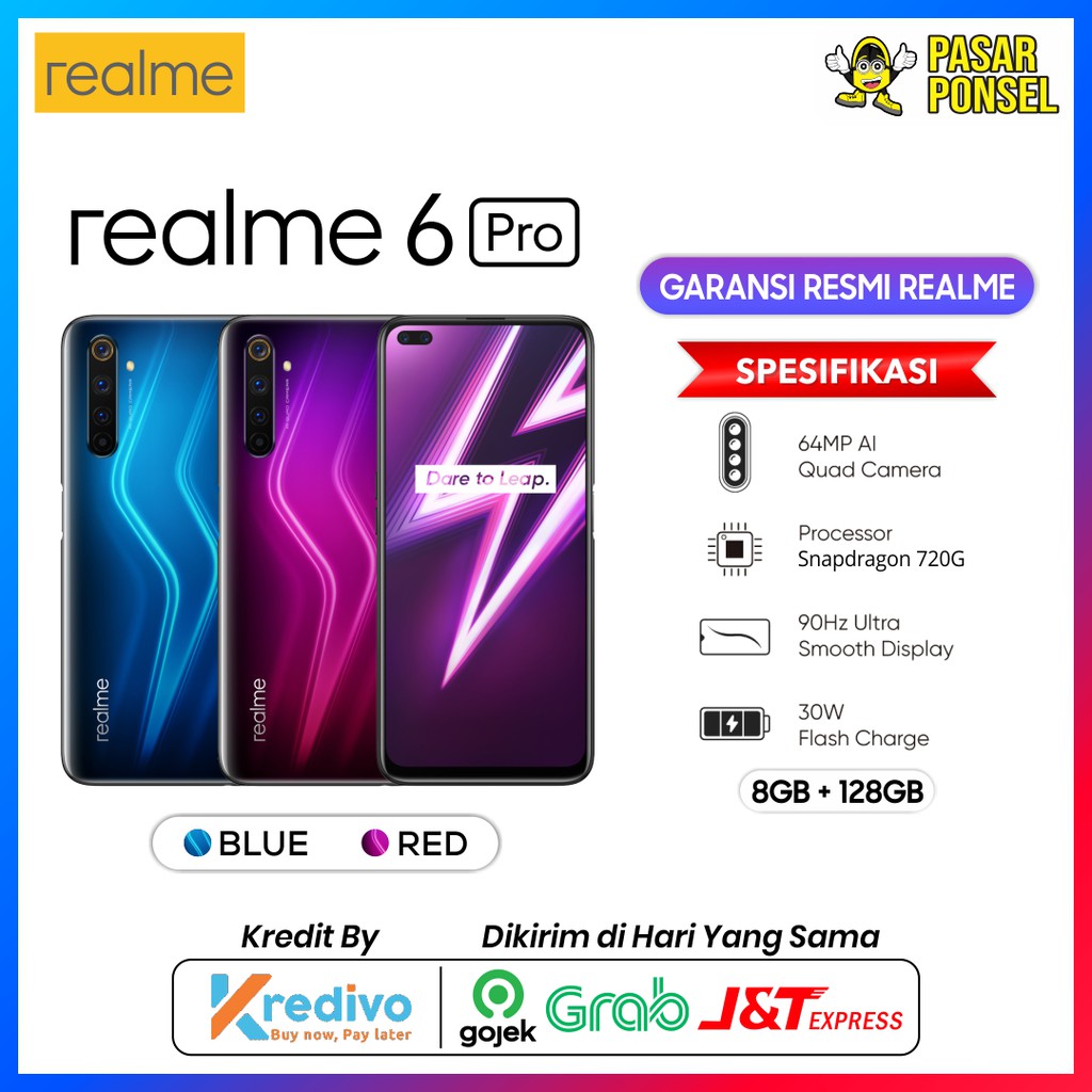 HP REALME 6 PRO 8/128GB GARANSI RESMI TERMURAH SESURABAYA