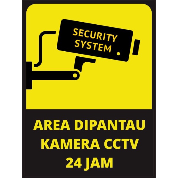 

Stiker Area di Pantau Kamera CCTV 12cmx16cm