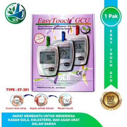 Alat Cek Gula Darah, Kolesterol, Asam Urat / Easy Touch GCU ET-301