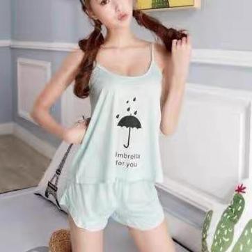 ♤ SALE BAJU TIDUR DEWASA/PIYAMA /SINGLET / BAHAN KAOS IMPOR, FIT TO S-XL , TANK TOP PAYUNG ✳