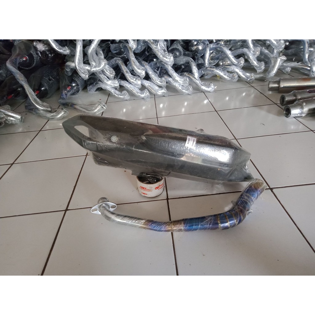 knalpot racing model tsugigi leher pelangi tuk aerox 155