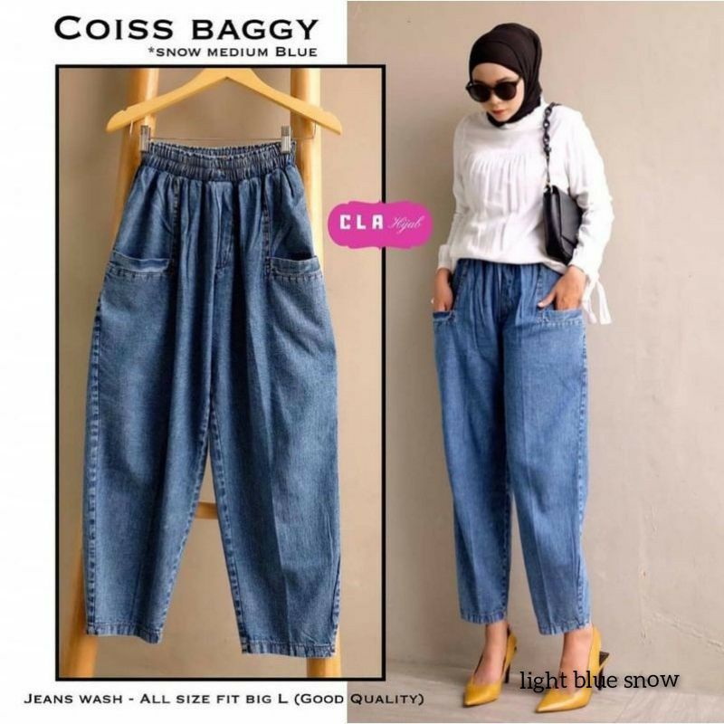 CELANA WANITA COIS BAGGY JEANS JUMBO