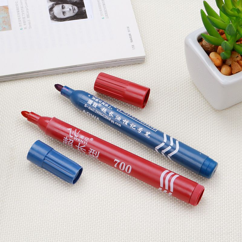 (BOW) Spidol Whiteboard Hitam Merah Biru Spidol AOWA Permanent Marker