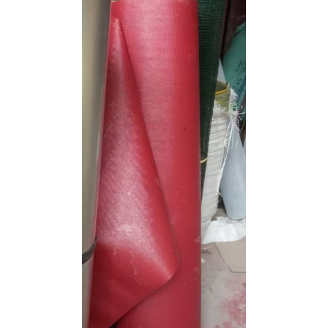Karpet talang merah hitam 90cm meteran