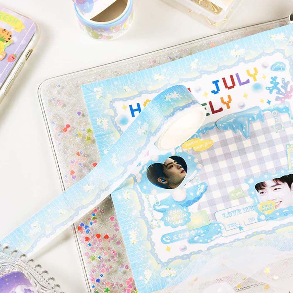 [Elegan] Stationery Tape Planners Jepang Scrapbooking Hand Akun Album Diary Border Stiker