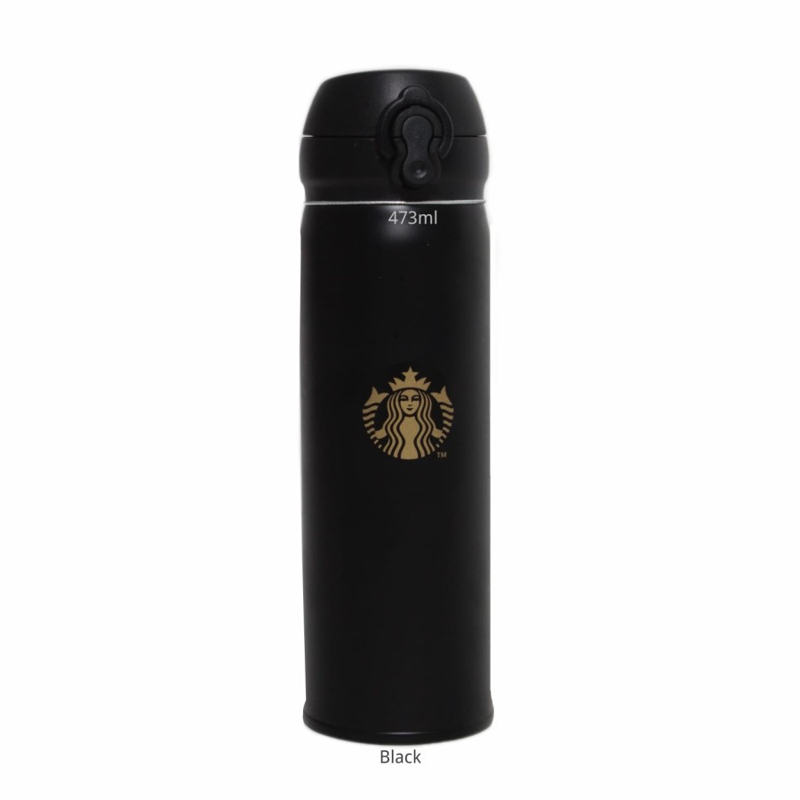 botol minum tumbler thermos starbucks one push 473ml