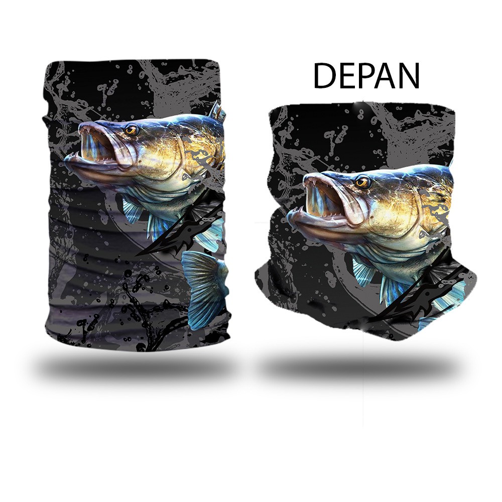 Buff Bandana Masker Slayer  Motor mancing mania fishing angler Custom Full Printing  hitam