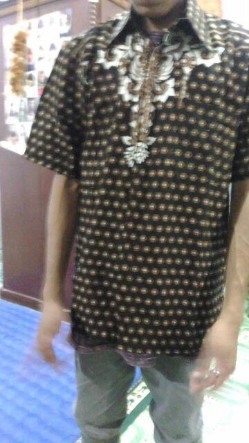 Asli Kemeja Batik Modern Kualitas Original Hem Pendek Motif Koko Sapto Kholis Pekalongan Murah Keren