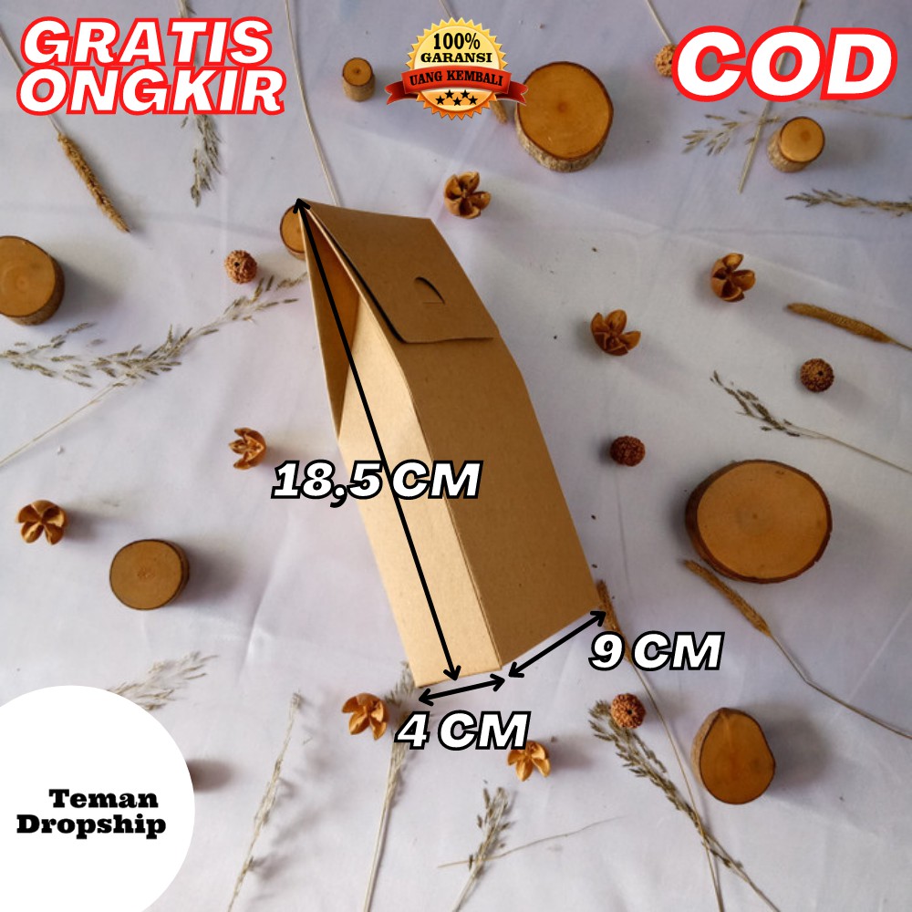 

KARDUS HAMPERS GIFT BOX KADO PAPER BAG BUNGKUS KOPI KOTAK KADO SIZE 9 X 4 X 18,5 CM