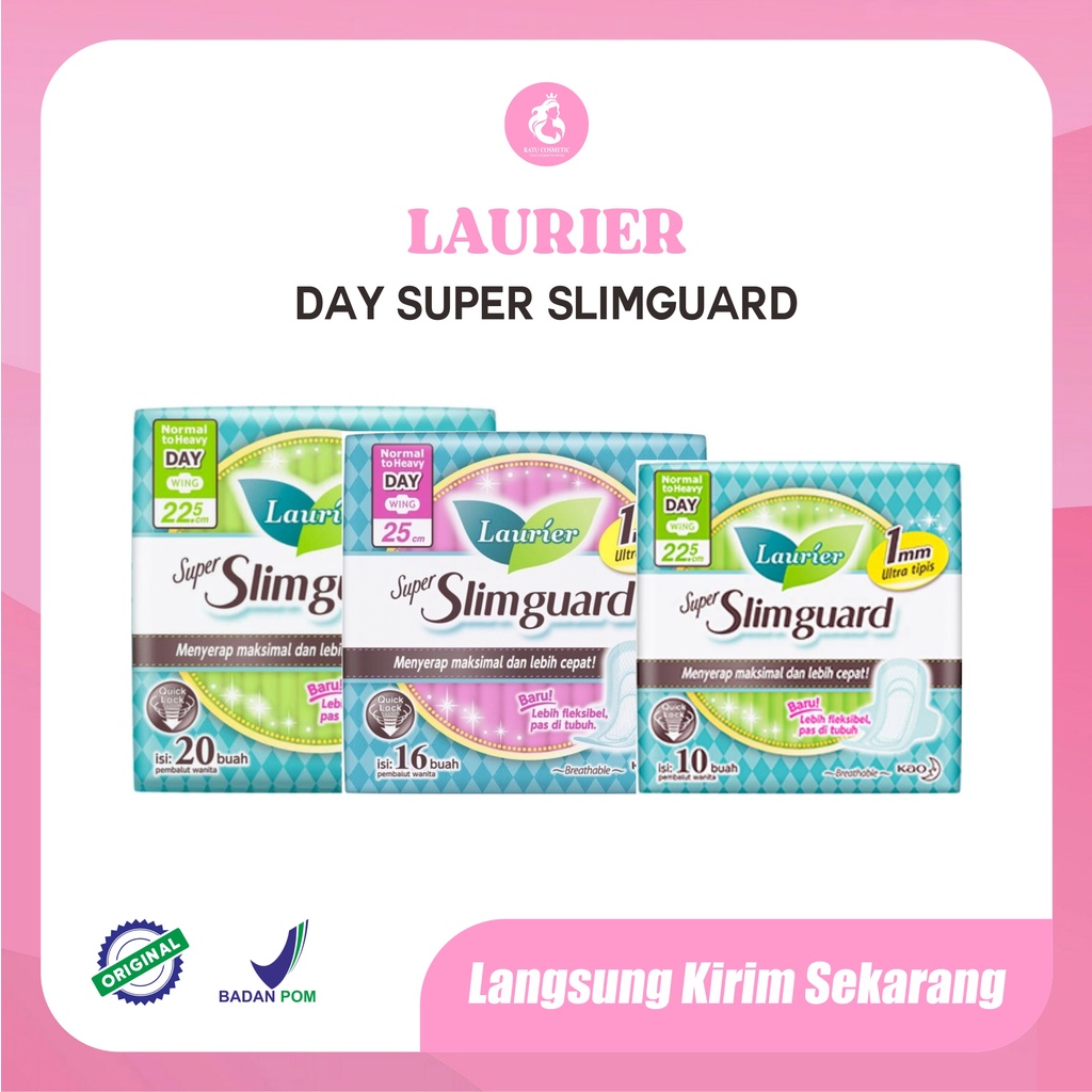 Laurier Super SlimGuard 22.5 cm dan Laurier Super SlimGuard 30CM, Laurier Super SlimGuard  25 cm