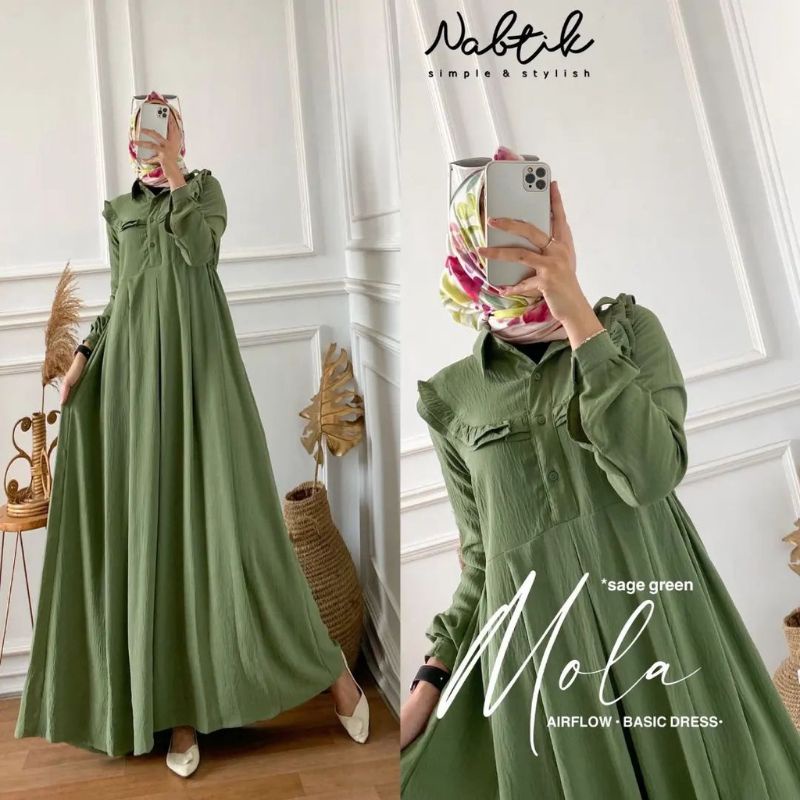 GAMIS CRINKLE MOLA DRESS MAXY GAMIS CRINKLE MURAH