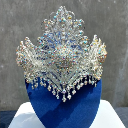 Siger Sunda  Daun Silver/mentul/Kembanggoyang/Jurai/Rumbai/Juntai/set manten/siger sunda pengantin m