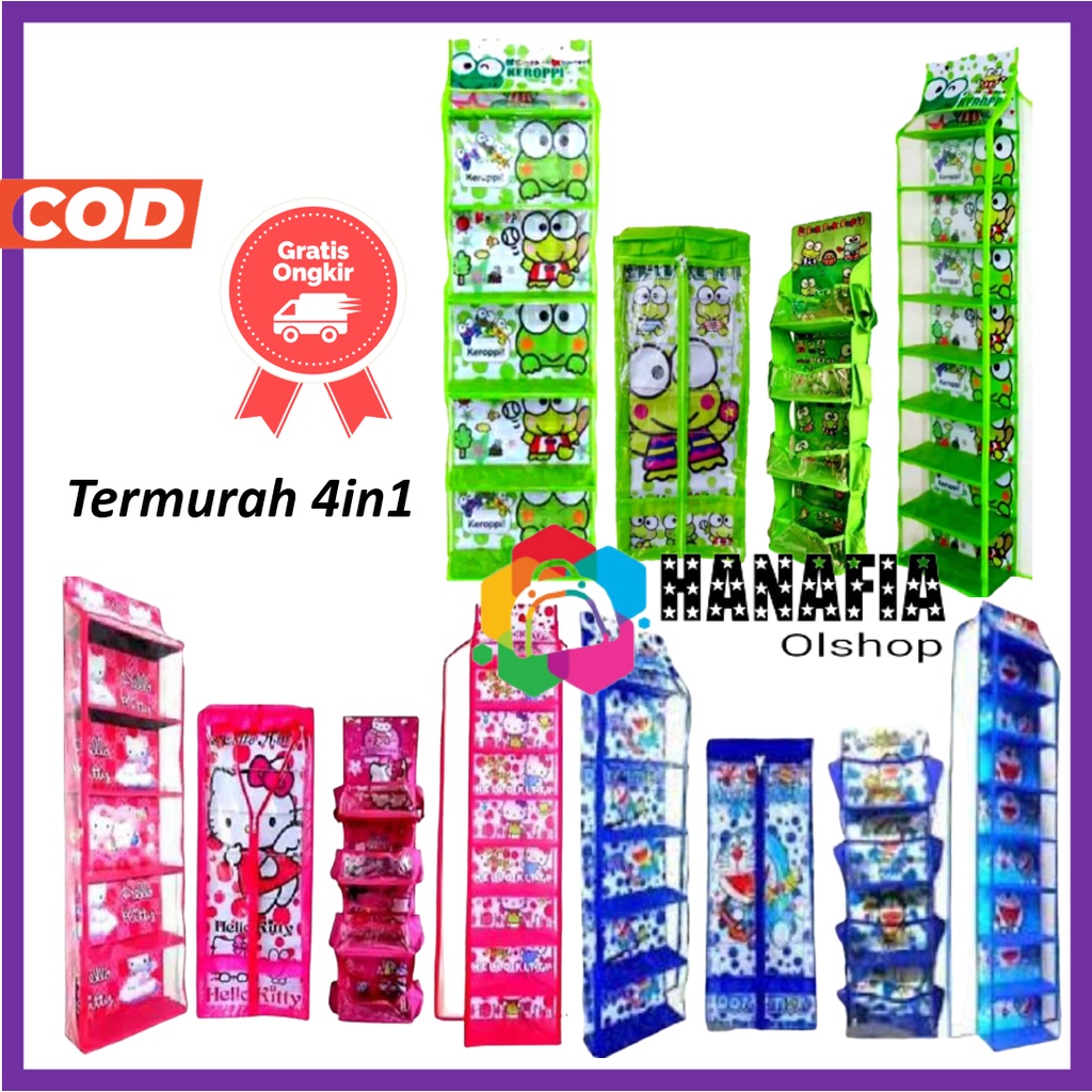 TERMURAH 4in1 (RAK TAS+RAK SEPATU+RAK JILBAB+RAK KECANTIKAN) / RAK SET / RAK GANTUNG