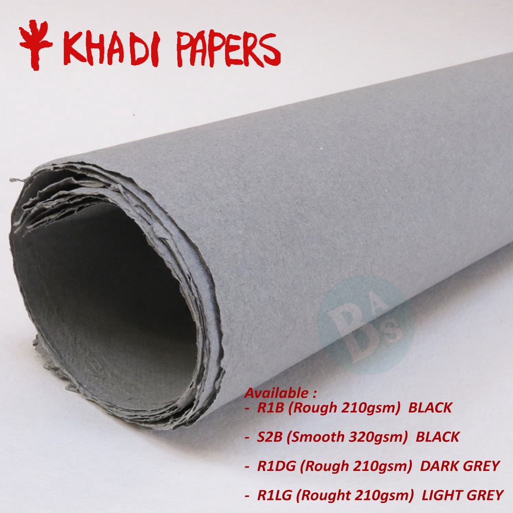 

Khadi Black & Gray Rag Papers / 56 x 76 cm