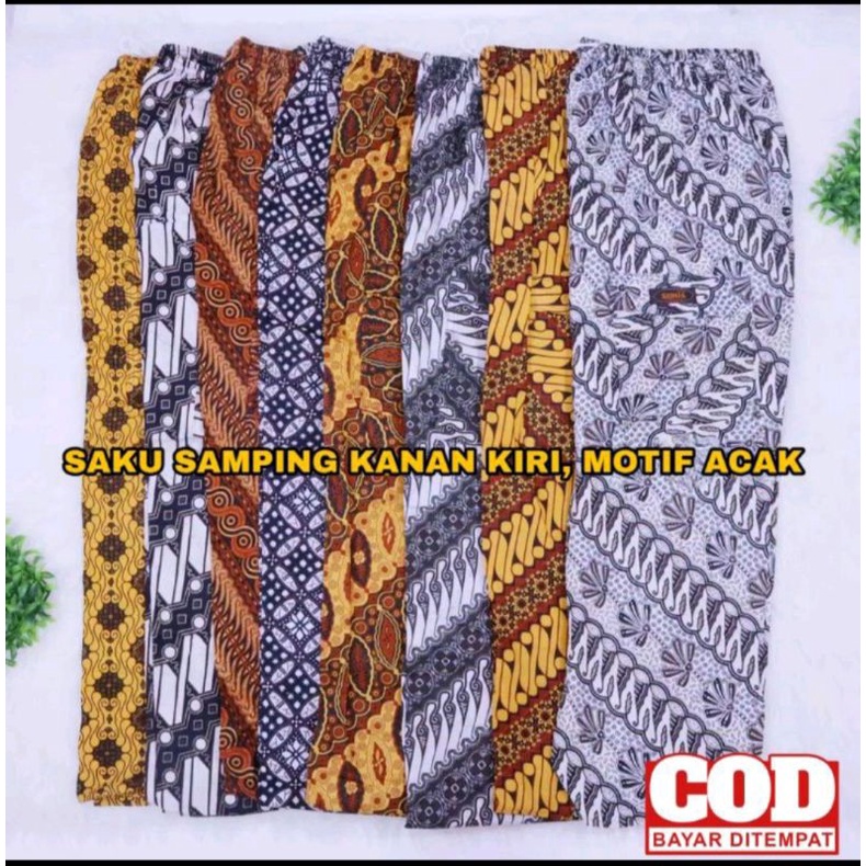 (COD) CELANA BATIK PANJANG/CELANA BETAWI/CELANA SANTAI/CELANA BOIM DEWASA STANDAR COWO /CEWE