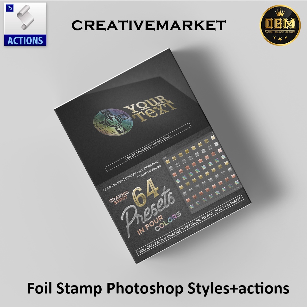 Foil Stamp Photoshop Styles - Photoshop Action