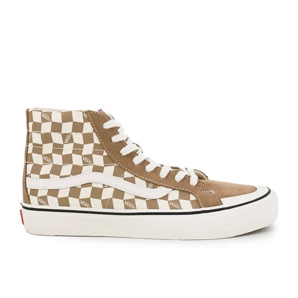 VANS SK8 HI 138 DECON VR3 SF CHECKERBOARD TOBACCO BROWN ORIGINAL