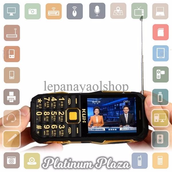 Yepen T6 Handphone Multifungsi Analog TV Power Bank - Black Gold SPESIAL